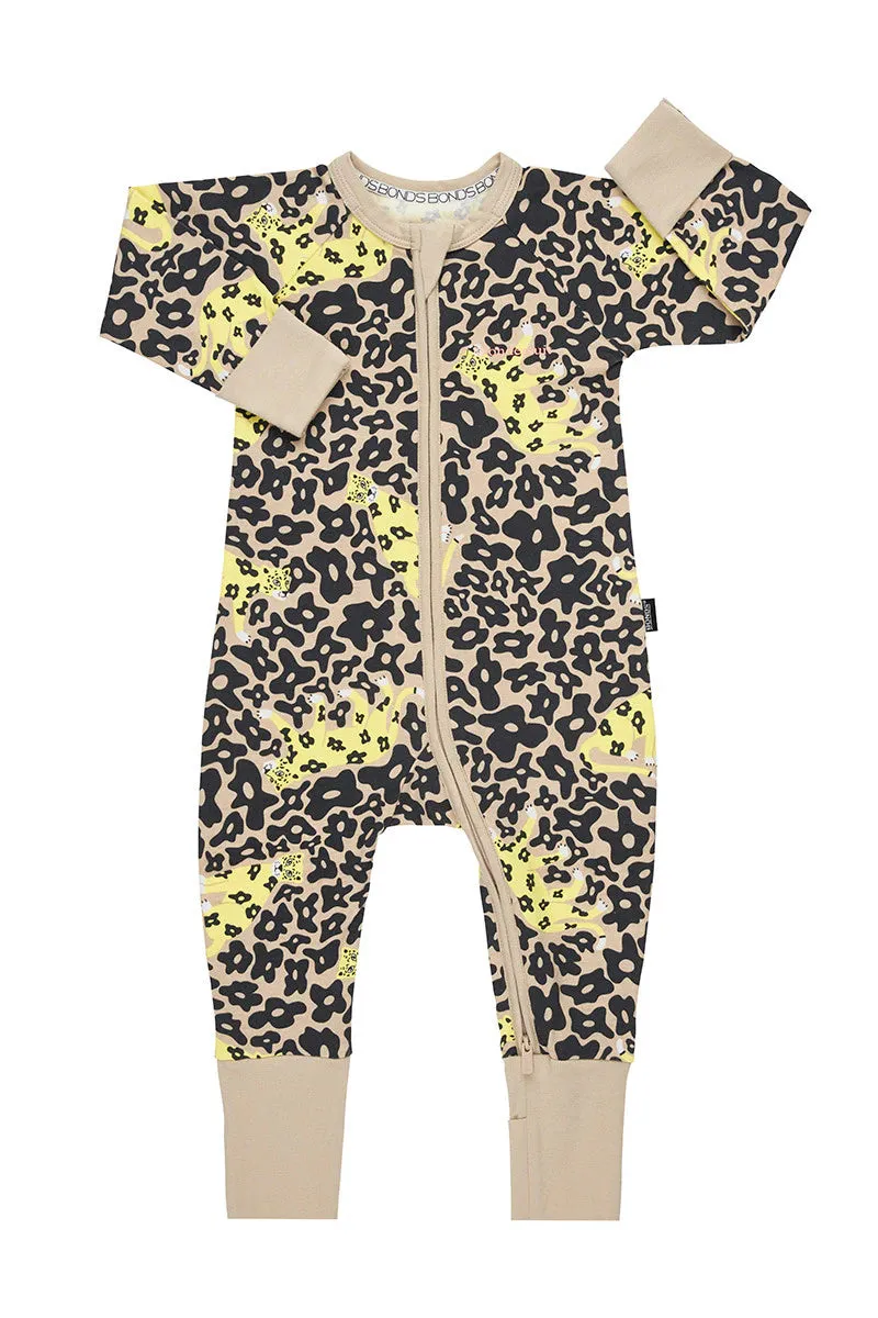 Bonds Baby Zippy Wondersuit - Floral Cheetah Safari